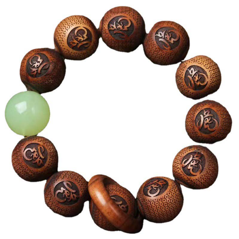 KarmaRipple's Tibetan Rosewood Engraving Tiger Protection Bracelet p7