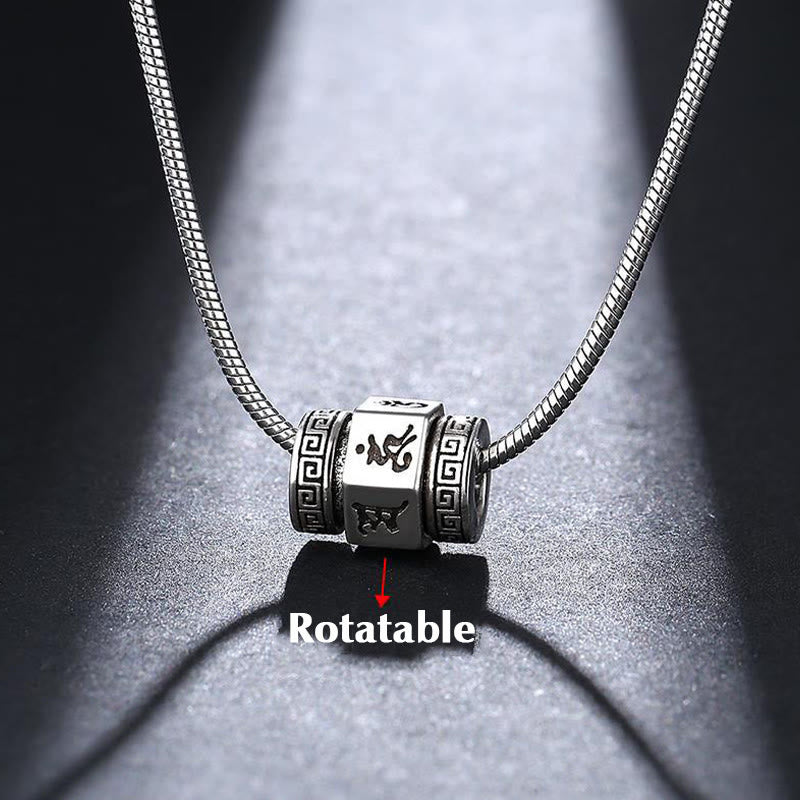 KarmaRipple's Tibetan Om Mani Padme Hum Peace Pendant Rotatable Necklace p3