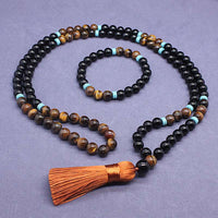 KarmaRipple's Tibetan Black Onyx Peaceful Mala Set